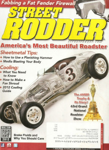 STREET RODDER 2012 JUNE - DEUCE FAN SHROUD MADE, HUDSON STEERING INTO FORD